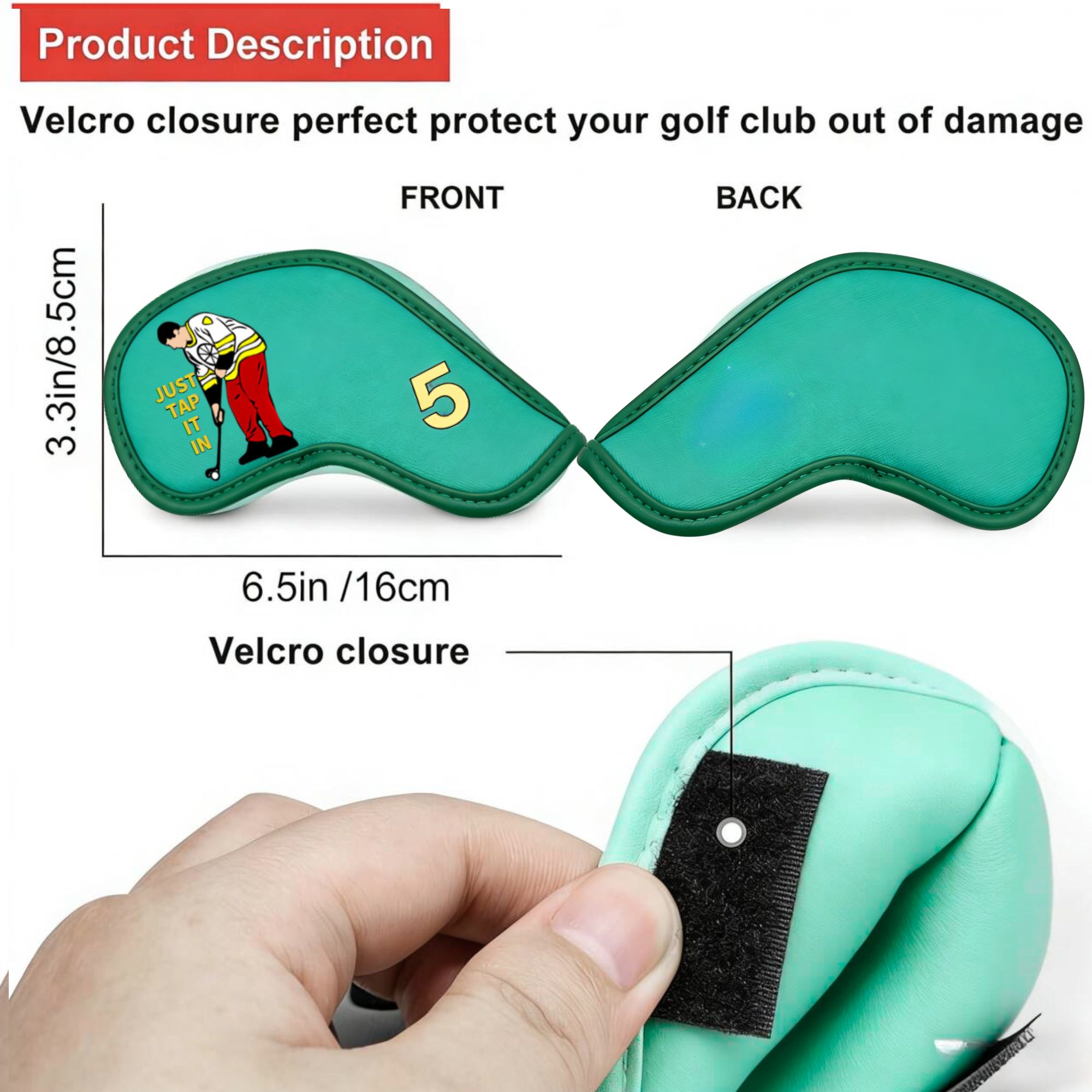 9 pcs Golf Iron Covers with Fu - đánh giá và giá Golf Equipment Deals